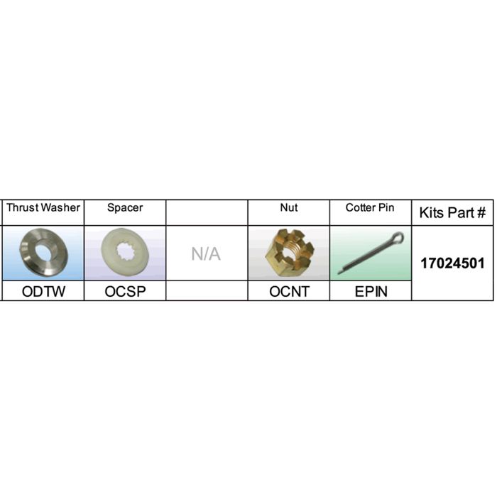 Гребной винт Solas 17024501 Propeller Kit for BRP/Johnson/Evinrude/OMC 40-140 HP
