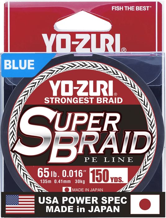 Плетёный шнур Yo-Zuri SuperBraid Blue 150 yd 65 lb Fishing Line