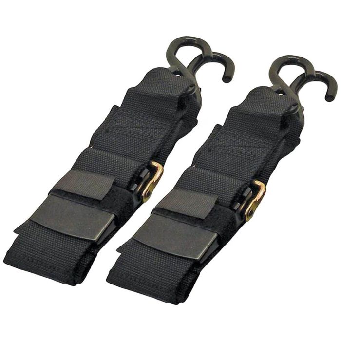 Стяжной ремень T-H Marine Transom Tie Down Straps with J Hooks - Black-4ft
