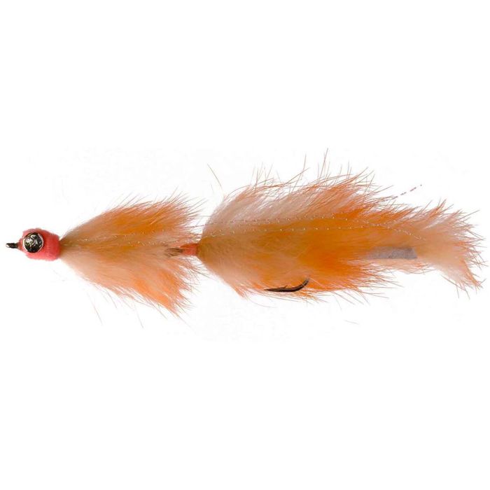 Мушки RoundRocks Lead Eye Bunny Leech Streamer Fly - Peach, Size 2