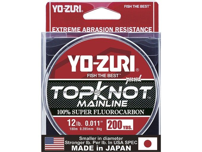 Флюорокарбоновая леска Yo-Zuri Topknot Mainline Fluorocarbon Fishing Line 12lb 200yd Natur