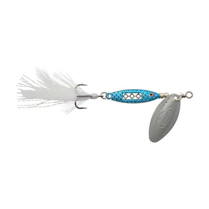 Вращающаяся блесна Berkley Dough Rider Minnow Inline Spinner - Metallic Blue, 1/16oz, 1ct