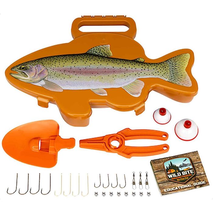 Набор для рыбалки Flambeau Wide Bite Adventure Trout Fishing Kit Youth Tackle Box - Oran