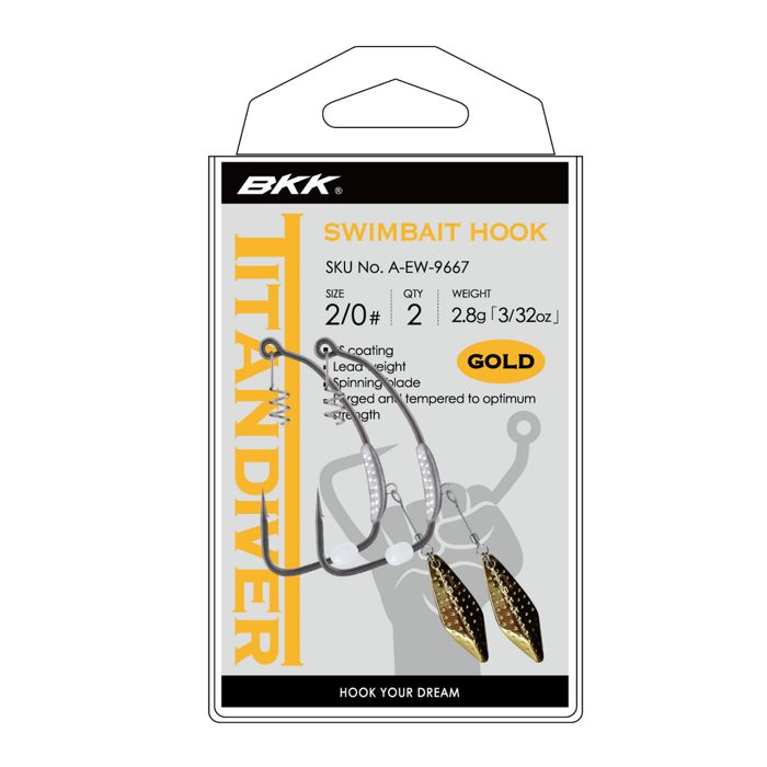 Крючки BKK TitanDiver - Swimbit Hooks - Gold