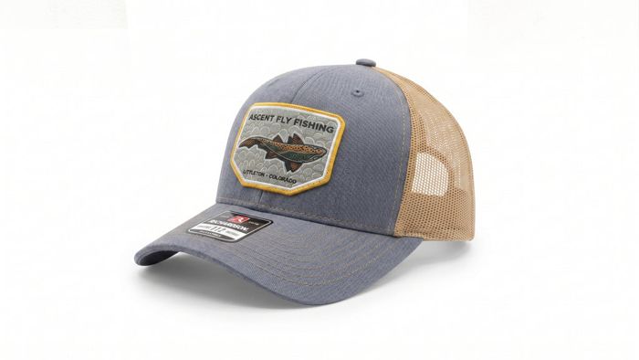 Головной убор Ascent Fly Fishing Heather Slate & Tan Trucker Hat