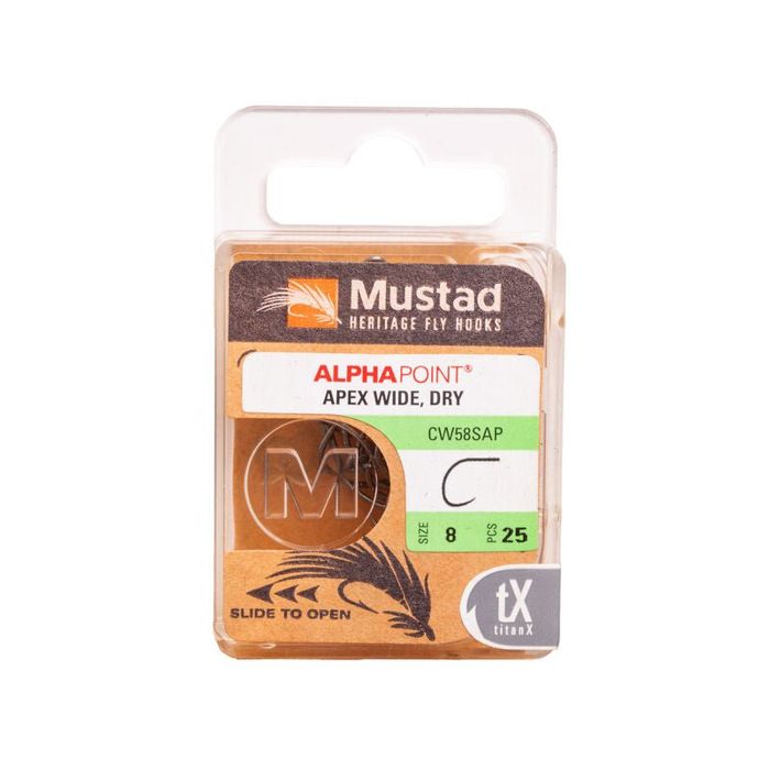 Крючки Hareline Mustad - Curved Apex Wide Dry Fly Hook CW58SAP