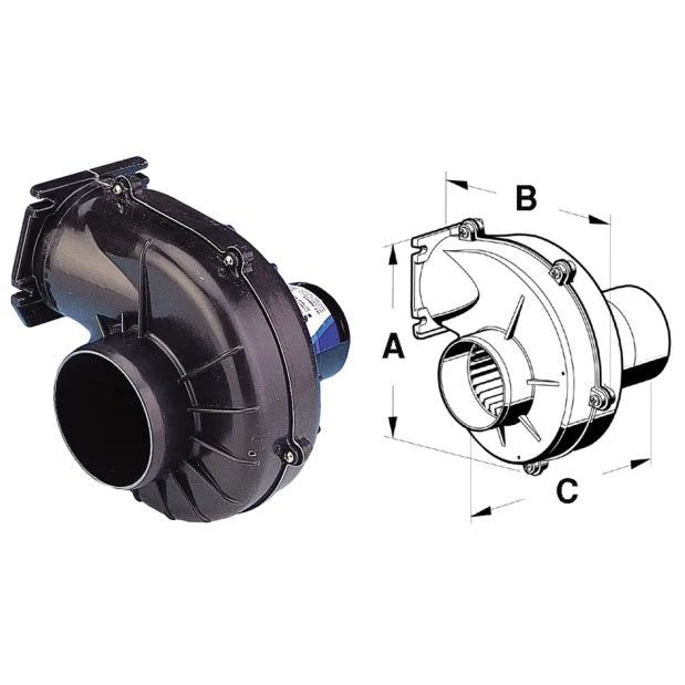 Крепление JABSCO MARINE JABSCO Flange-mount Blowers, 12V - 105 CFM 3"