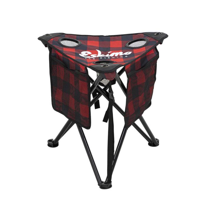 Аксессуар для зимней рыбалки Eskimo Plaid XL Folding Tripod Stool Ice Fishing Accessory -
