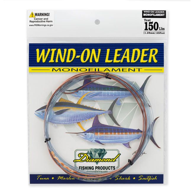 Монофильная леска MOMOI DIAMOND Hi-Catch Wind-on Leader - Monofilament - 25 ft.