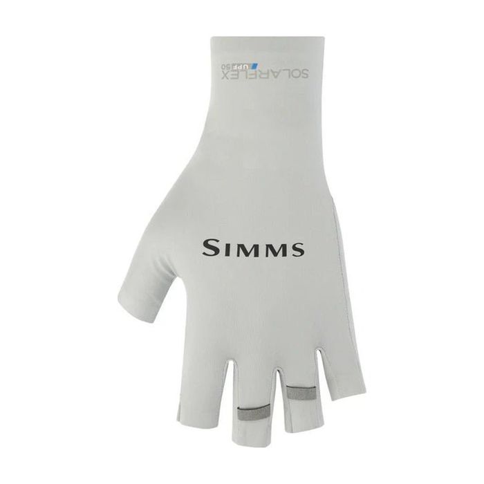 Перчатки Simms SolarFlex Half-Finger Sun Gloves - Sterling
