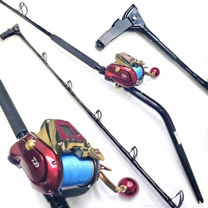 Плетёный шнур Shimano Daiwa Seaborg 1200 And Capt. Harry's Blackout Deep Drop Rod Combo Wi
