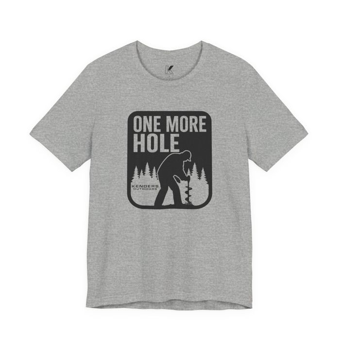 Рыболовная рубашка Printify “One More Hole.” Ice Fishing T-Shirt | Kenders Outdoors