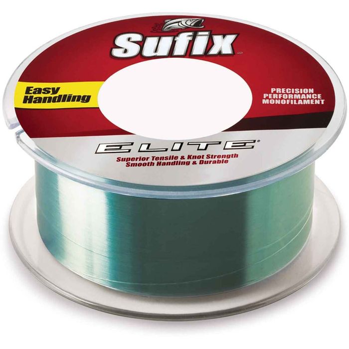 Монофильная леска Sufix Elite Monofilament Fishing Line - 20lb, Green, 330yds