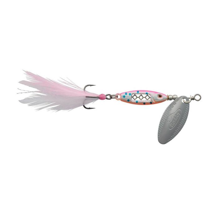 Вращающаяся блесна Berkley Dough Rider Minnow Inline Spinner - Metallic Pink, 1/4oz, 1ct