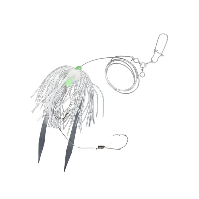 Готовая оснастка Jigging World Tandem Hook Micro Silicon Skirt Fluke Rigs