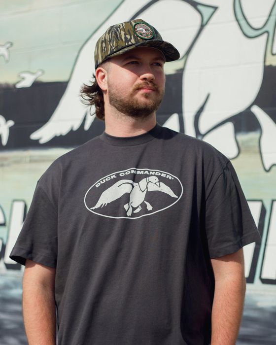 Рыболовная рубашка Duck Commander Charcoal Logo Tee