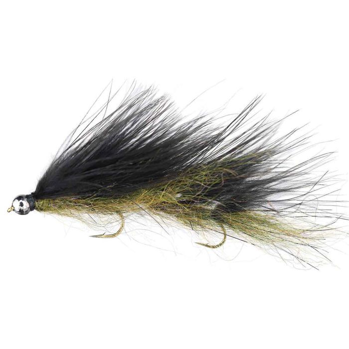 Мушки RoundRocks Kohn's Leech Streamer Fly - Olive/Black, Size 10