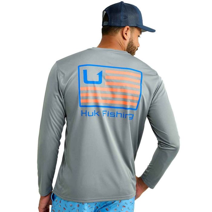 Рыболовная рубашка Huk Men's Huk And Bars Pursuit Performance Long Sleeve Fishing Shirt -