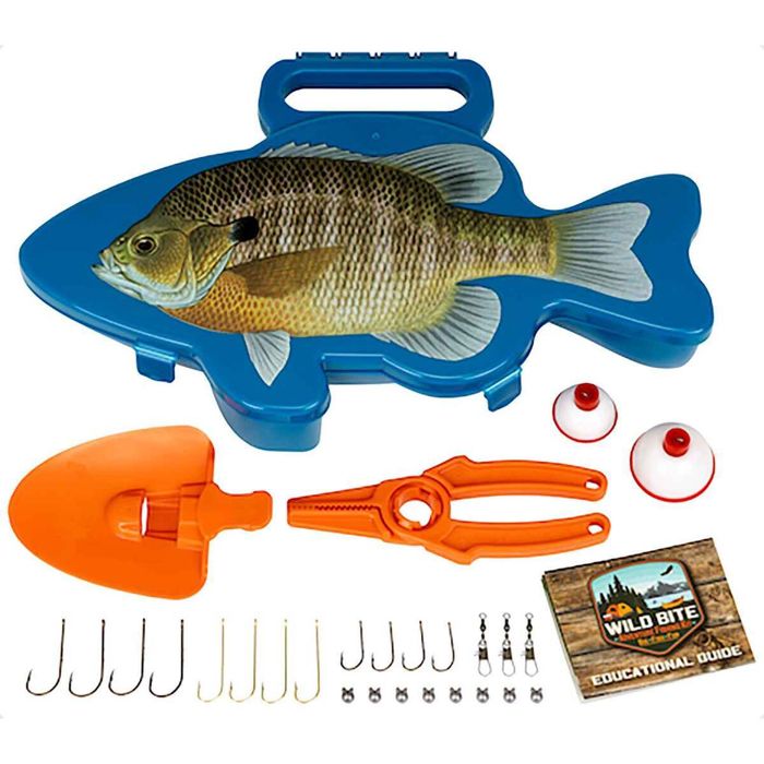 Набор для рыбалки Flambeau Wide Bite Adventure Panfish Fishing Kit Youth Tackle Box - Bl