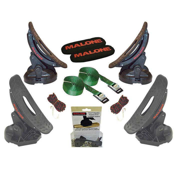 Оснащение для каяка Malone SaddleUp Pro Kayak Carrier With Tie-Downs, T-Slot Truck Rack Ha