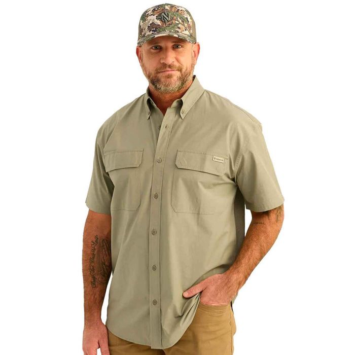 Рыболовная рубашка Nomad Men's Huntley Button Down Short Sleeve Hunting Shirt - Overland T