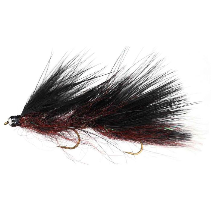 Мушки RoundRocks Kohn's Leech Streamer Fly - Black/Red, Size 10