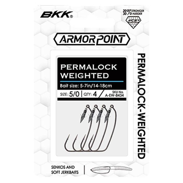 Крючки BKK Armor Point Permalock Weighted Hooks