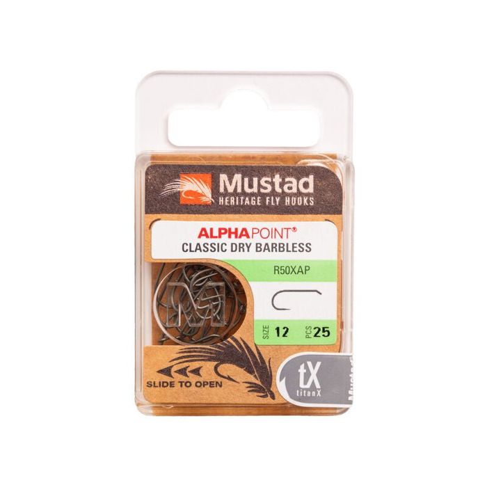 Крючки Hareline Mustad - Classic Dry Barbless Hook R50XAP