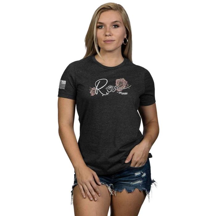 Рыболовная рубашка Nine Line Women's Rose Sig Sauer Short Sleeve Casual Shirt