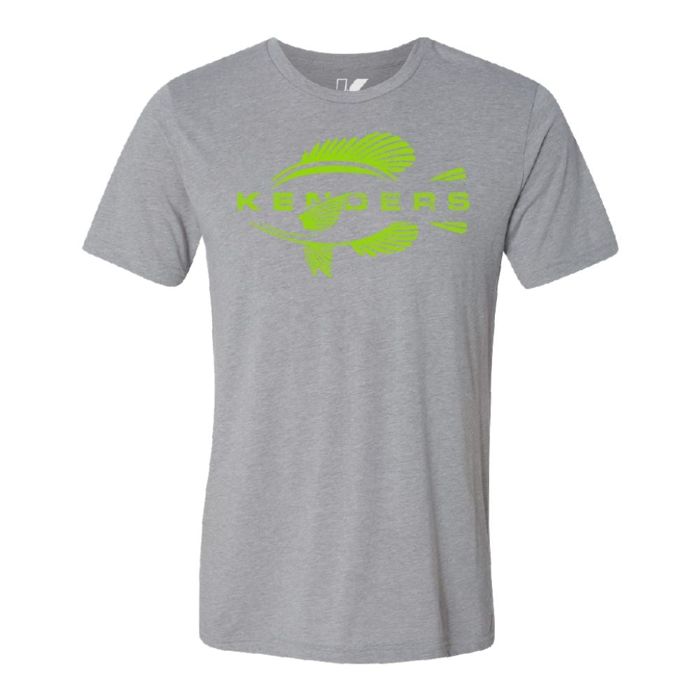 Рыболовная рубашка Kenders Outdoors KENDERS GRAPHIC T-SHIRT GRAY/HI VIZ GREEN