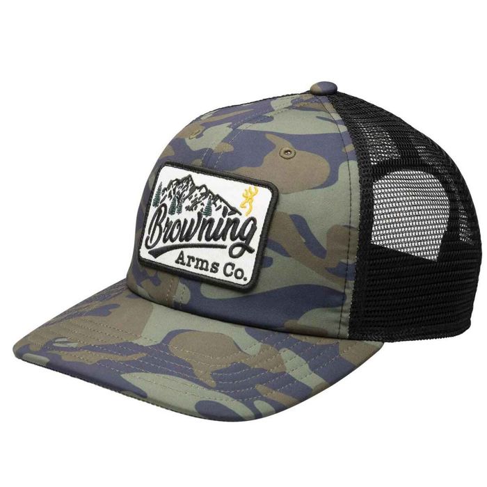 Головной убор Browning Kingston Camo Logo Patch Hat - Woodland Camo - One Size Fits Most