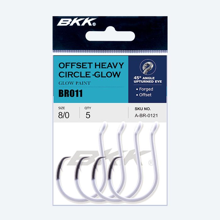 Крючки BKK Offset Heavy Circle Glow Hooks