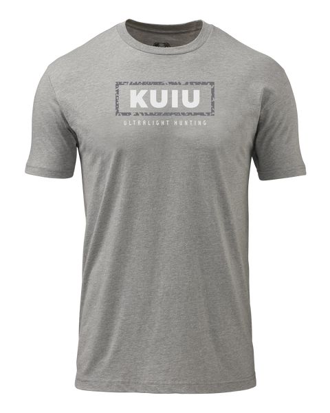 Рыболовная рубашка KUIU Box Logo T-Shirt | Heather Grey