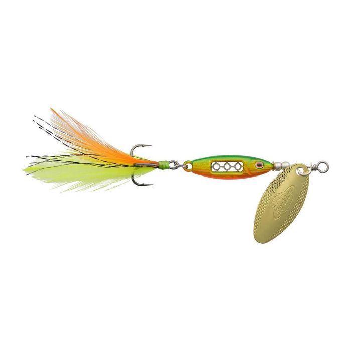 Вращающаяся блесна Berkley Dough Rider Minnow Inline Spinner - Chrome Flash, 1/16oz, 1ct