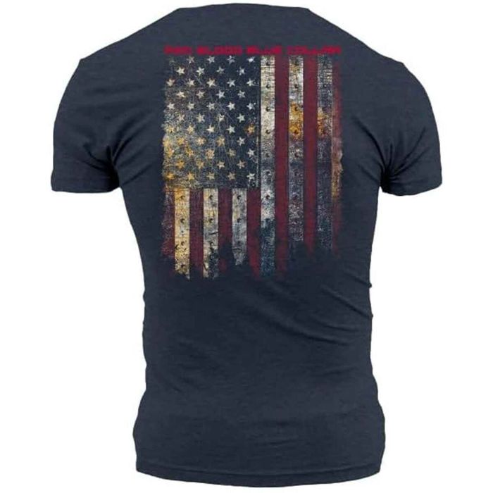 Рыболовная рубашка Grunt Style Men's Red Blood Blue Collar Short Sleeve Casual Shirt
