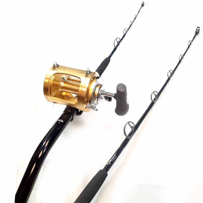 Морская мультипликаторная катушка Shimano Tiagra Conventional Rod and Reel Combo TI80W Ree