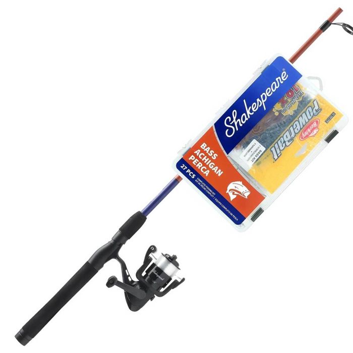 Комплект удилище + катушка Shakespeare Catch More Fish Bass Spinning Combo - 6ft 6in, Medi