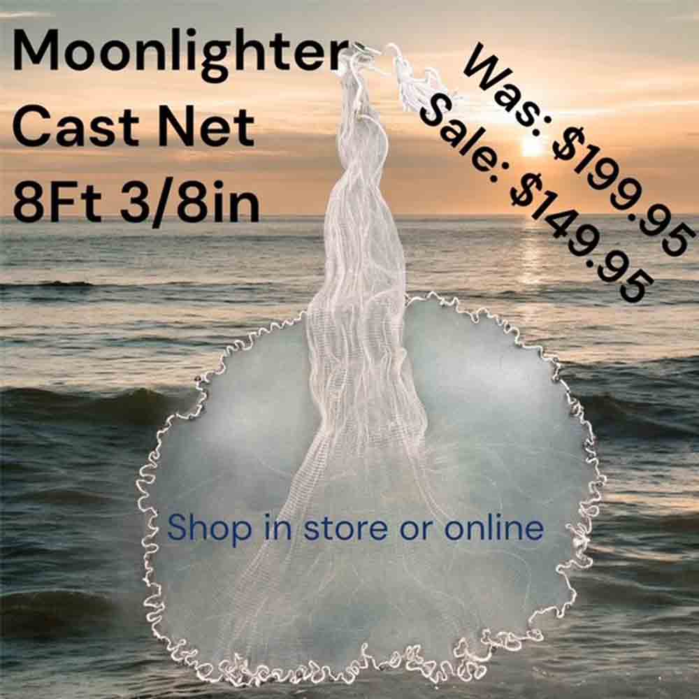 Подсачек Moonlighter 8FT 3/8" Mesh Cast Net 1.25lbs of Lead Per Foot
