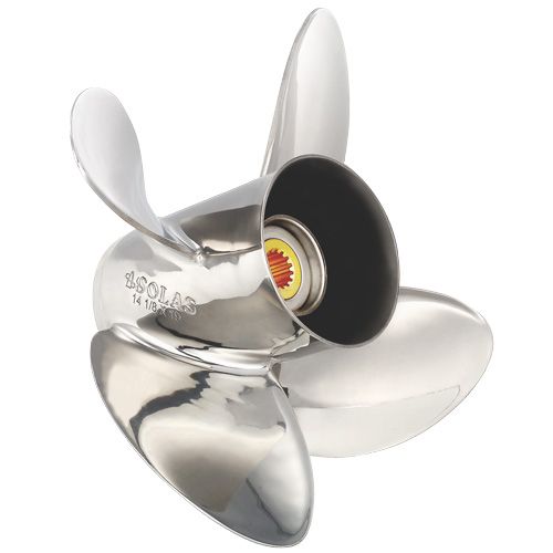 Гребной винт Solas HR Titan 4-Blade Prop, Pressed Rubber Hub / SS, 14.1 dia x 19, RH