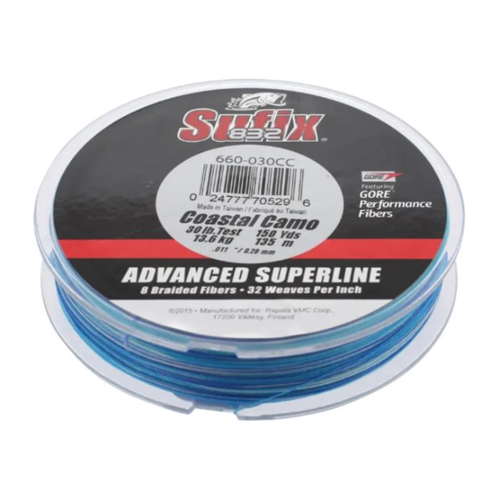 Плетёный шнур Sufix 832 Braid 150Yd 30Lb Coastal Camo