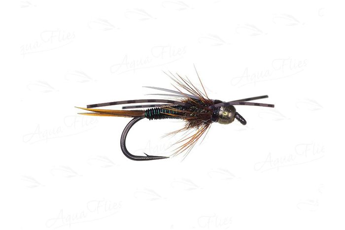 Мушки Aquaflies TDF BH Rubberleg Green Prince Fly
