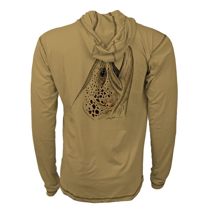 Термобельё RepYourWater Hooded Sun Shirt Merino Blend Rising Brown