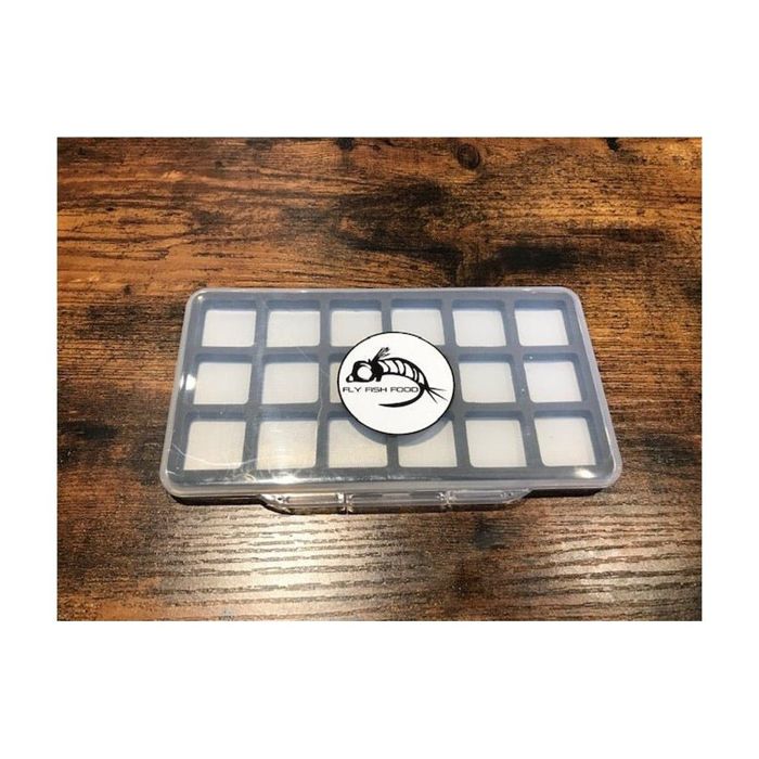 Коробка для мушек Adamsbuilt Fly Fish Food Logo Fly Box, Super Slim 18 Magnetic Compartmen