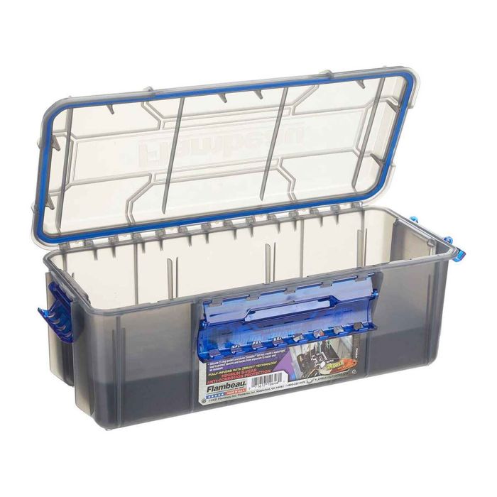 Коробка для снастей Flambeau Outdoors Zerust Max Spoon Trunk Hard Tackle Box - Clear/Blue