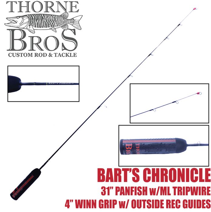 Зимняя удочка Thorne Bros Custom Ice Rod - Crappie Chronicles "Bart" - "Bart" - 31" ML Tri