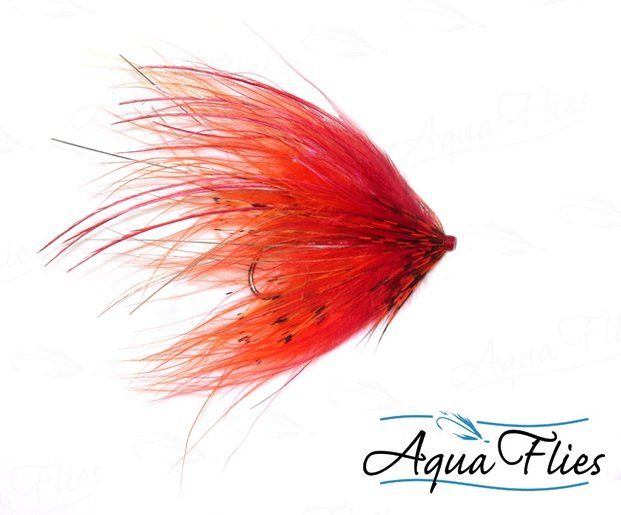 Материал для вязания мушек Aqua Flies Hartwick's Marabou Tube - Red / Orange