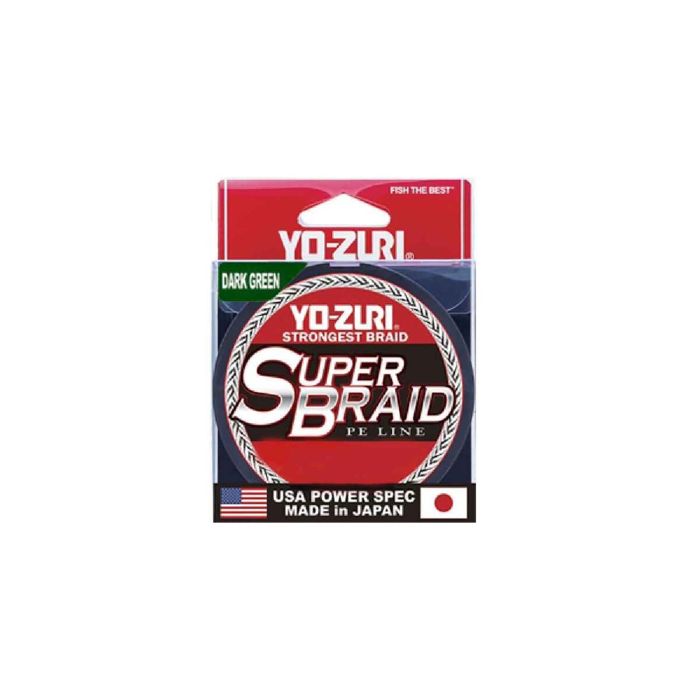 Плетёный шнур Yo Zuri Yo-Zuri SuperBraid PE Braided Fishing Line - 15lb, Dark Green, 300yd
