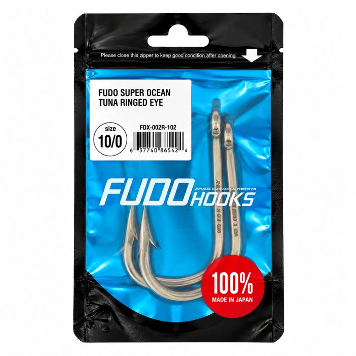 Крючки FUDO Super Ocean Tuna Ringed Eye Hooks, 10/0