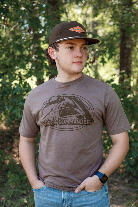 Рыболовная рубашка Duck Commander Brown Crest Tee