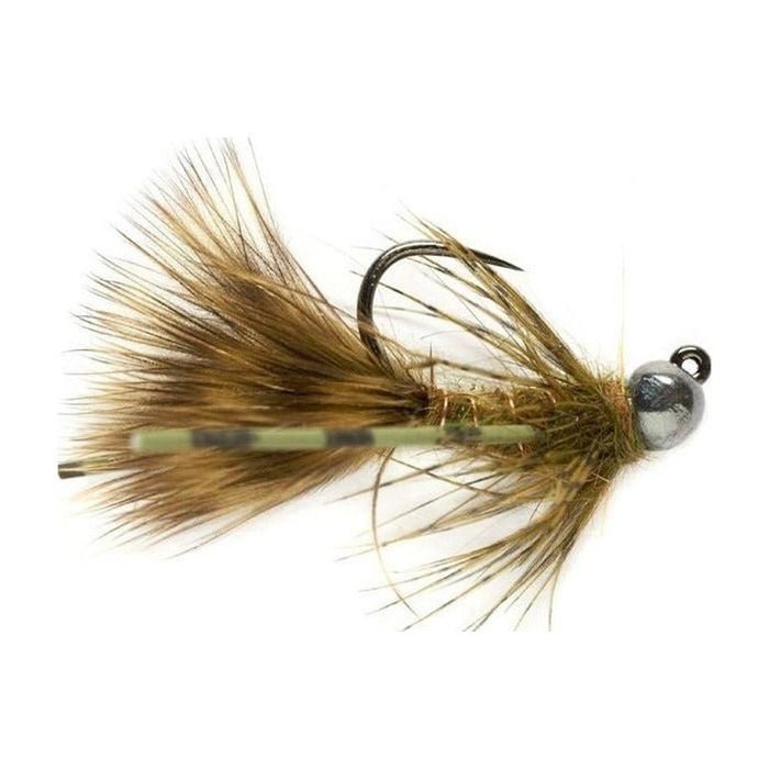 Зимняя приманка Fulling Mill Tungsten Jig Bugger - Olive - Barbless